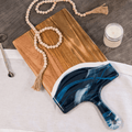 10"x20" Navy White Metallic Charcuterie Board