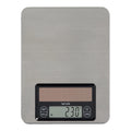 11 lb capacity digital stainless steel scale with brushed finish.