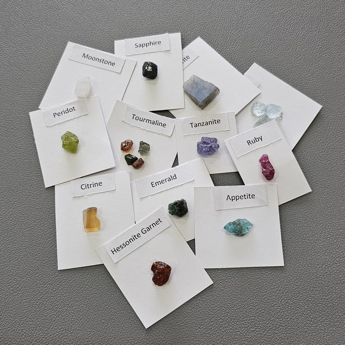 12 Card Natural Mix Rough Gemstones | Unshape | Size:5-15mm - The LabradoriteKing