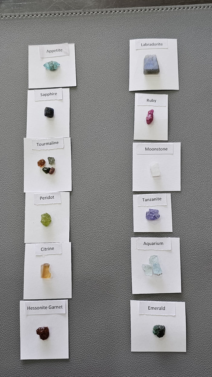 12 Card Natural Mix Rough Gemstones | Unshape | Size:5-15mm - The LabradoriteKing