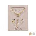 18K Gold Stainless Steel Mama Charm Holder Necklace Gift Set
