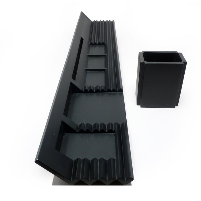 1980s Black Segmenti Office Set by Michele De Lucchi for Kartell
