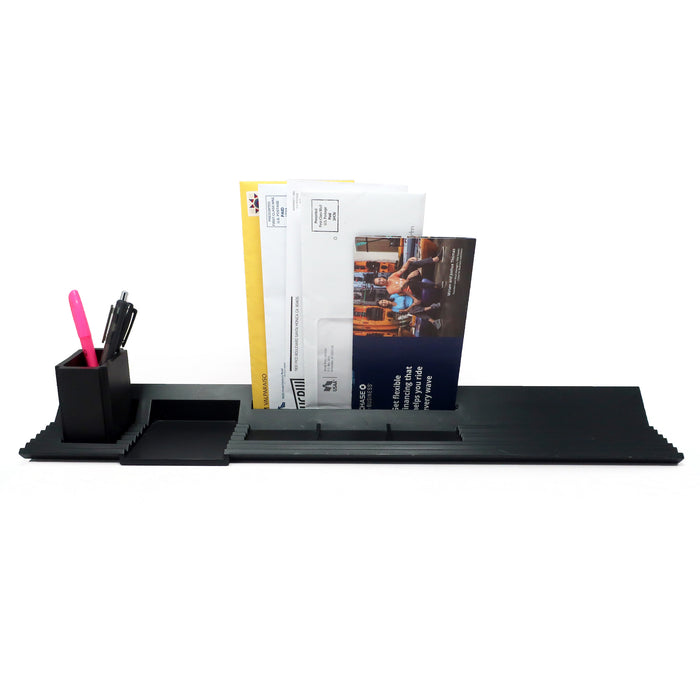 1980s Black Segmenti Office Set by Michele De Lucchi for Kartell