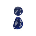 blue sapphire fancy rose cut slices