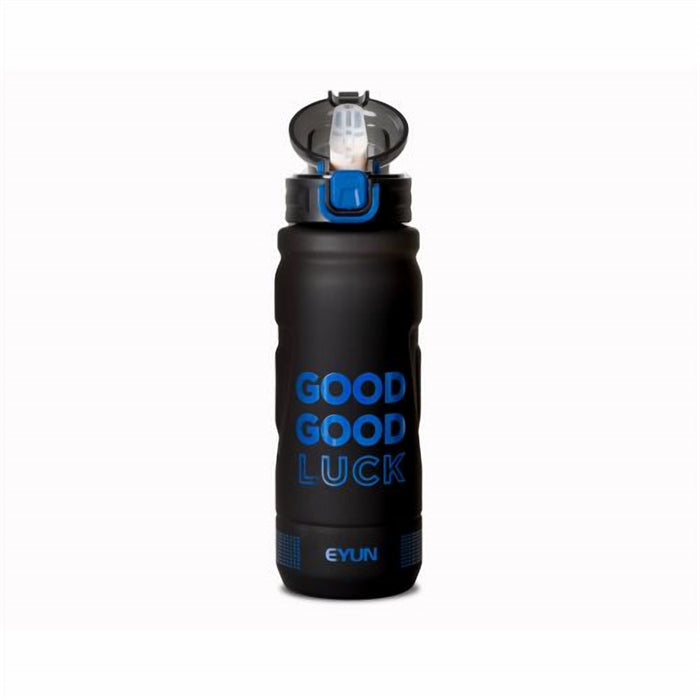 30 cm Tall Water Bottle with Straw and Handle, Plastic 1 L