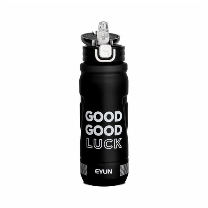30 cm Tall Water Bottle with Straw and Handle, Plastic 1 L