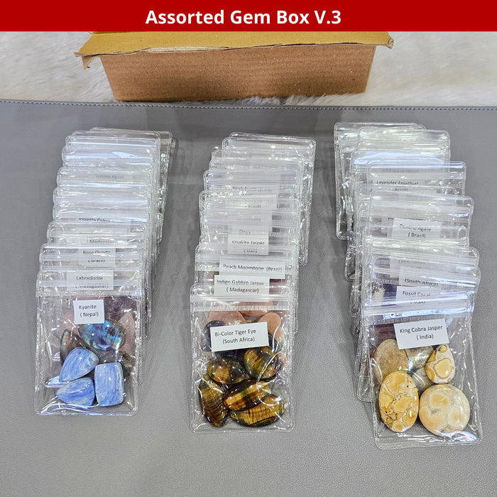 40 sets of Cabochons | V3.0 | Labeled | 1KG Box | 100+ Stones - The LabradoriteKing