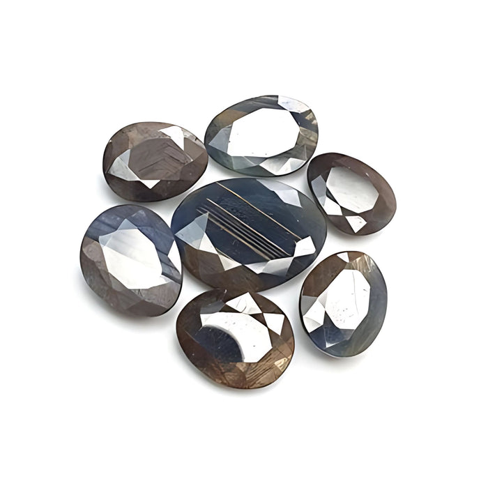 blue sapphire egg shape faceted cut
