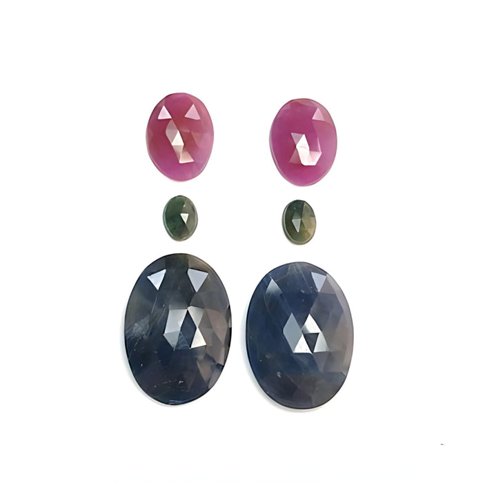 sapphire oval shape rose cut