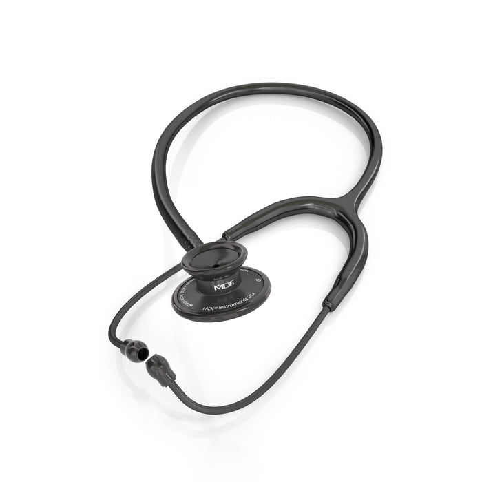 All Black Stethoscope MDF Instruments Acoustica Lightweight Dual Head BlackOut