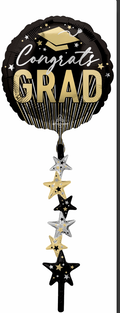 Airwalker Striped Congrats Grad Balloon