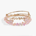 Alex & Ani “Mama' Pink Beaded Bangle Set of 3