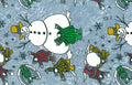 Arctic Fun Batik Quilt Fabric - Snowman Scenic in Steel Gaze Gray - 83282-442