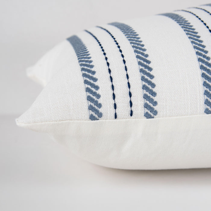 BASSE WHITE STRIPE MODERN CRAFT THROW PILLOW