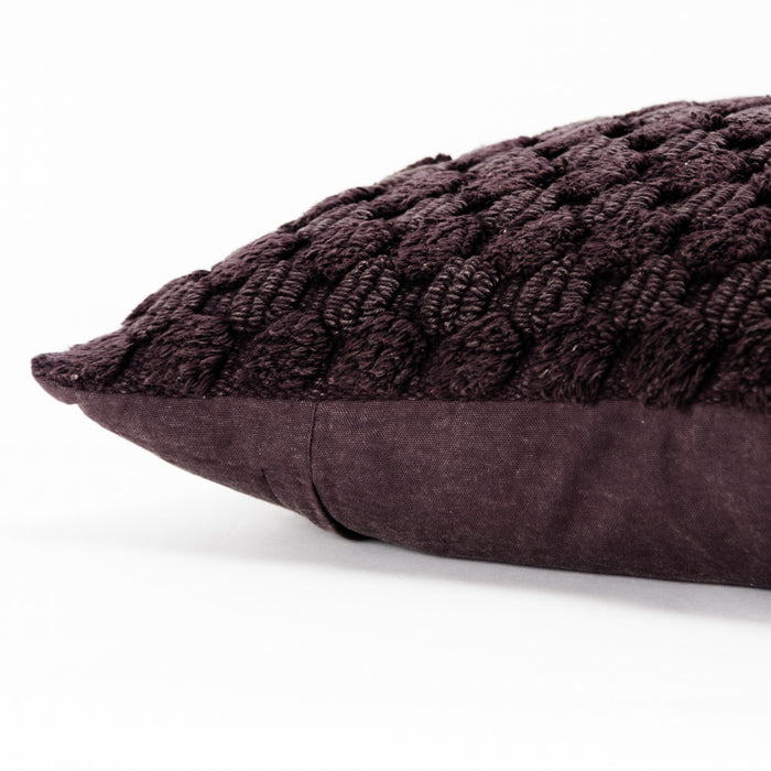 BENDIXEN WINE STRIPE PATTERNED SOLID MODERN INDUSTRIAL THROW PILLOW