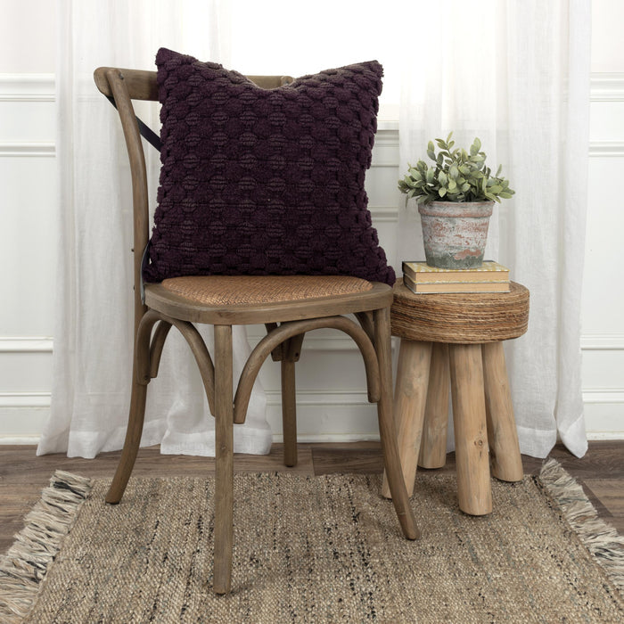 BENDIXEN WINE STRIPE PATTERNED SOLID MODERN INDUSTRIAL THROW PILLOW
