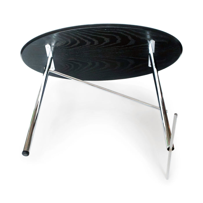 Black & Chrome Asymmetrical Side Table