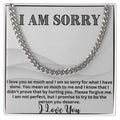 Bridge the Gap with Style: Cuban Link Chain Necklace - The Ultimate I'm Sorry Gift for Him