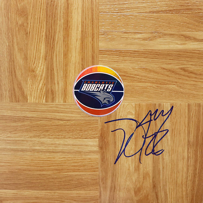 Byron B.J. Mullens Charlotte Bobcats Signed Autographed Basketball Floorboard