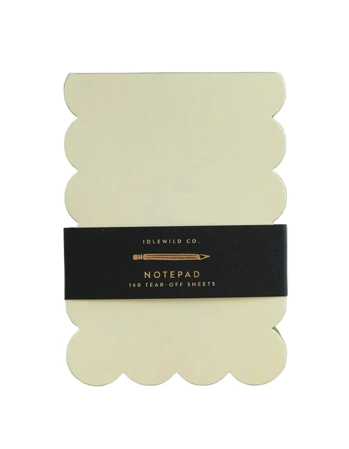Chartreuse + Olive Scalloped Shaped Notepad