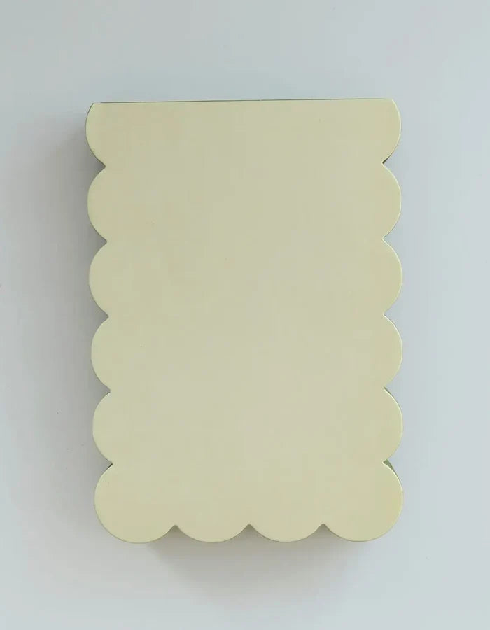 Chartreuse + Olive Scalloped Shaped Notepad