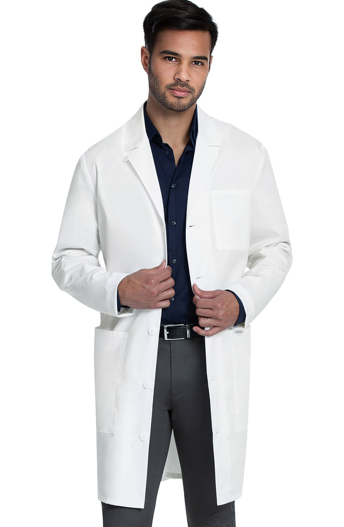 Men's Full Length Lab Coat White Cherokee MDF Instruments