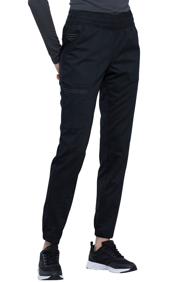 Women's Scrub Pants Joggers Black Cherokee Workwear Revolution MDF Instruments WW011