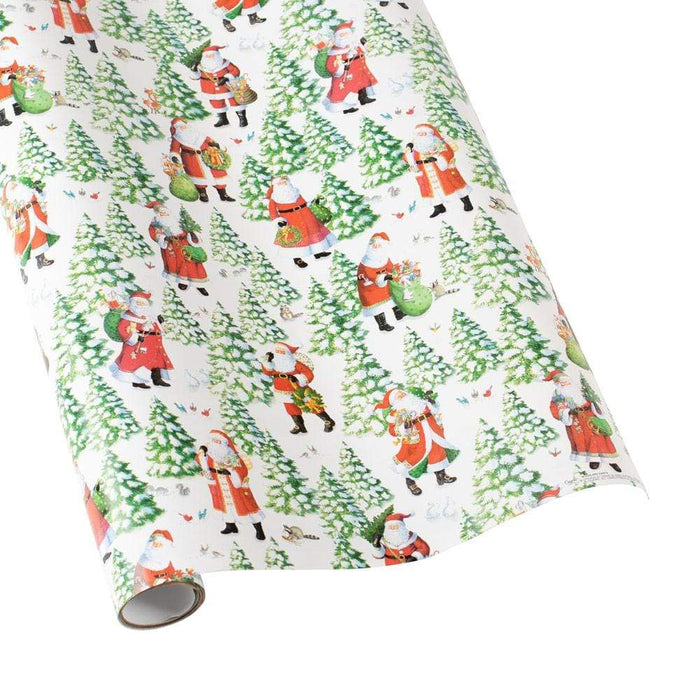 Christmas Gift Wrap Roll -Woodland Santa