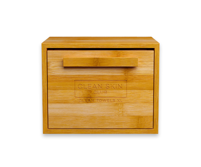 Clean Towels Luxe Bamboo Box with Drawer