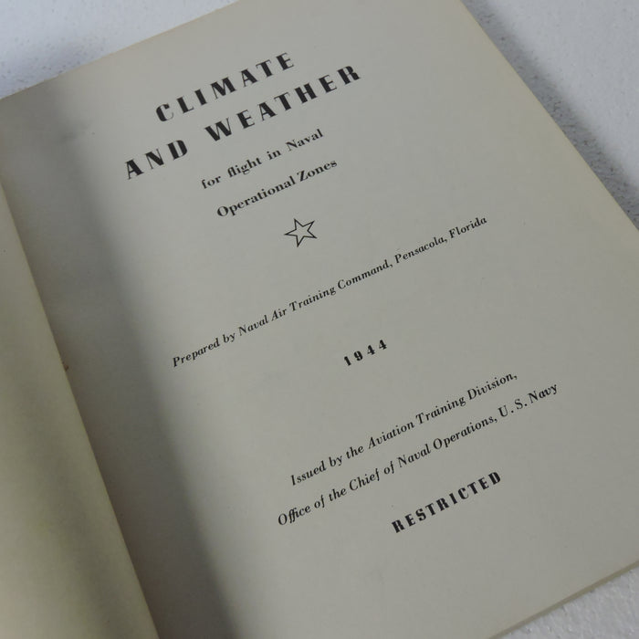 Climate and Weather for Flight in Naval Operational Zones, 1944, NAVAER 00-8OU-20