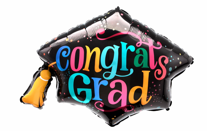 Congrats Grad Cap Star Balloon
