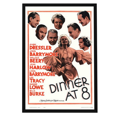 "Dinner at Eight" (1933) Framed Movie Poster