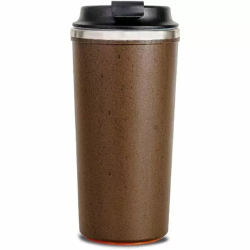 thermal mug 500 ml brown front view