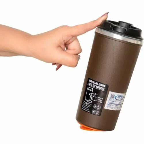 thermal mug contents and components flat lay