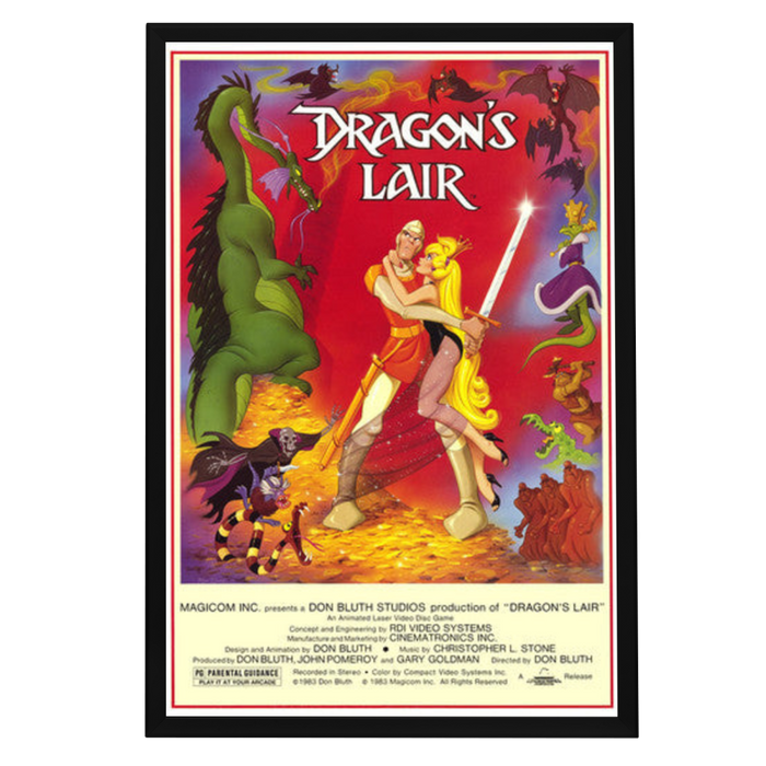 "Dragon's Lair" (1983) Framed Movie Poster