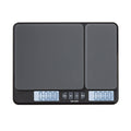 Dual Platform Kitchen Scale with two large gray weighing platforms and a digital readout