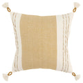 EBBESEN YELLOW/WHITE COLOR BLOCK MODERN INDUSTRIAL THROW PILLOW