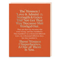 Elizabeth Gilbert The Women I Love and Admire Card