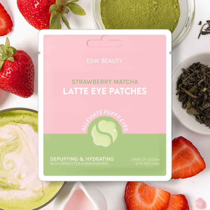 ESW Strawberry Matcha Latte Depuffing & Hydrating Eye Patches