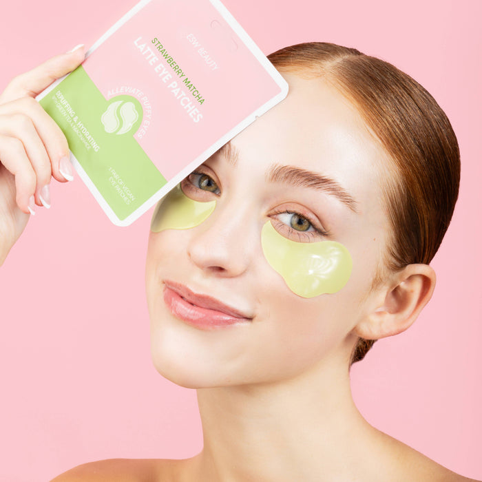 ESW Strawberry Matcha Latte Depuffing & Hydrating Eye Patches