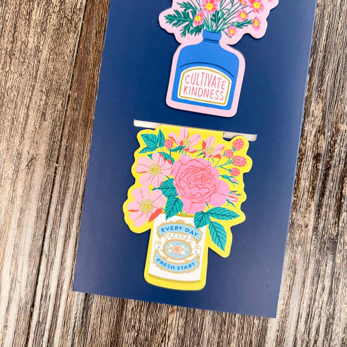 Ever Upward Florals Shaped Magnetic Bookmarks - Lyla's: Clothing & Gifts - Online and Rockwall Texas Boutique
