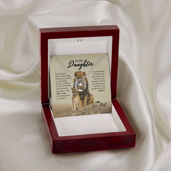 Father Daughter Necklace, Daughter Gifts from Dad, Lion Dad HZ-5S9Q-5VCM
