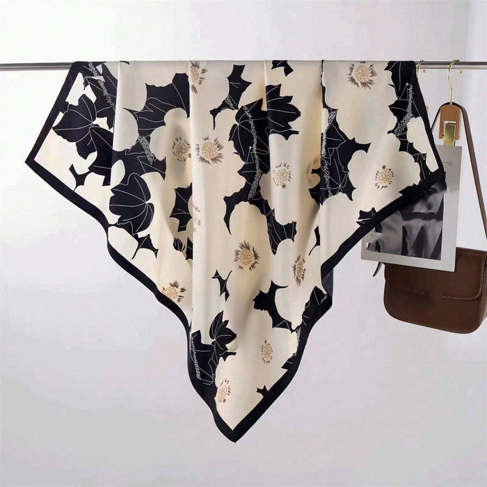 FLORAL ELEGANT SATIN TEXTURE SCARF