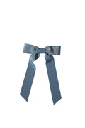 French Blue Grosgrain Bow Barrette