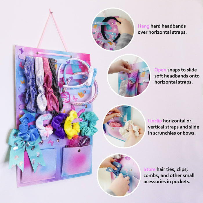 Frog Sac Hanging Butterfly Hair Accessories Holder Organizer