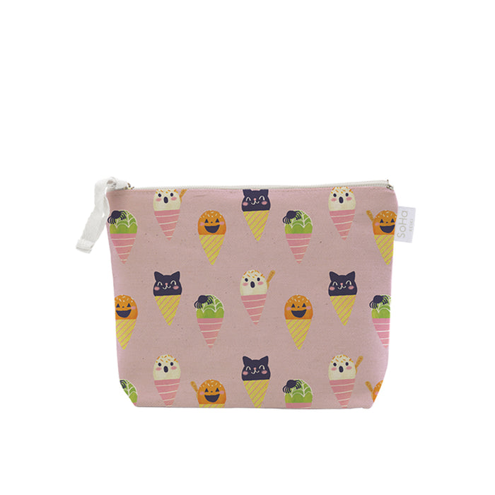 Frosty Fright Light Pink Cosmetic Bag, Small