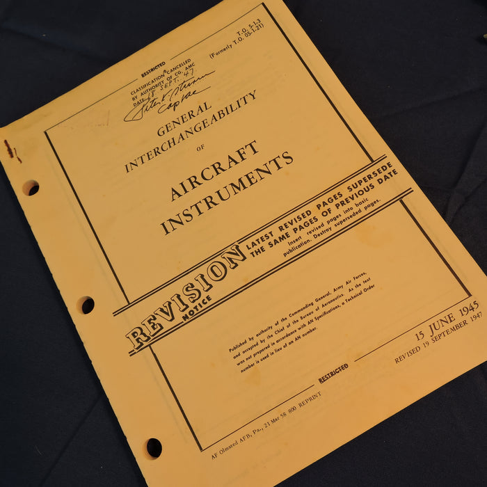 General Interchangeability of Aircraft Instruments TO 5-1-3 Sept 1947