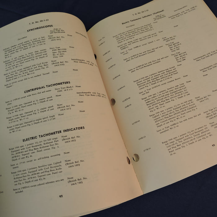 General Interchangeability of Aircraft Instruments TO 5-1-3 Sept 1947