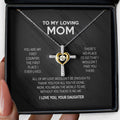 Gift for Mother from daughter Cross Dancing Necklace - You are my first country, the first place I ever lived - JWshinee
