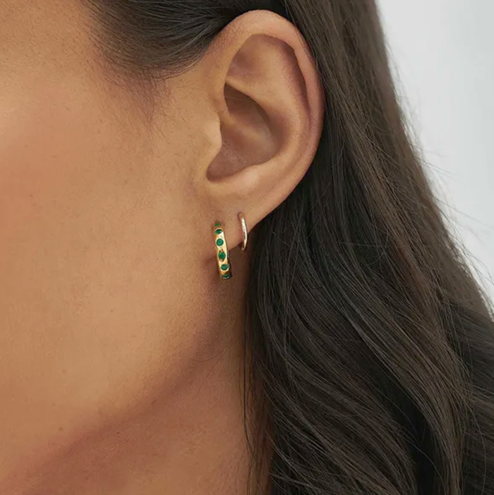 Gilded Arc Hoops